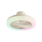 Custom quality 46cm diameter RGB Color Bluetooth LED ceiling Fan Remote Control Fan light