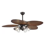 52 Inches Iron Blade Polychromatic Adjustable Smart Yuta App Remote Control HC554 Ceiling Led Chandelier Fan Ceiling