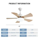 living room bed room pendant lighting chandelier wood wooden ceiling fan with light