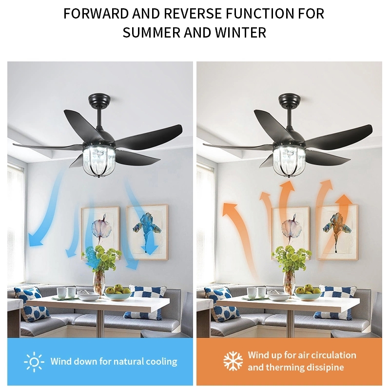 outdoor waterproof  52 Inch Waterproof DC Motor ABS Ceiling Fan Light